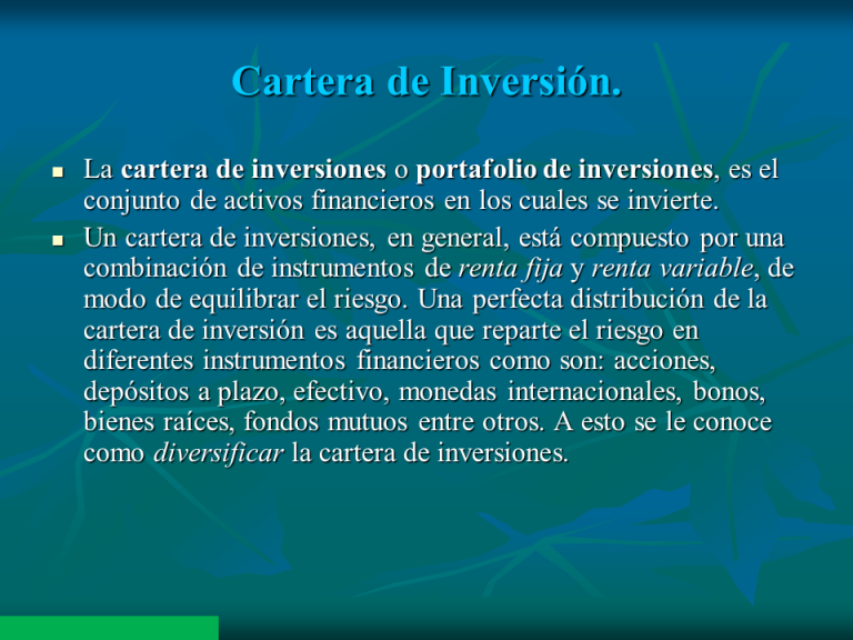 Finanzas